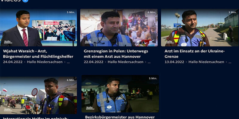 Dreharbeiten des NDR-Teams für die Dokumentation über Dr. Wjahat Waraich
